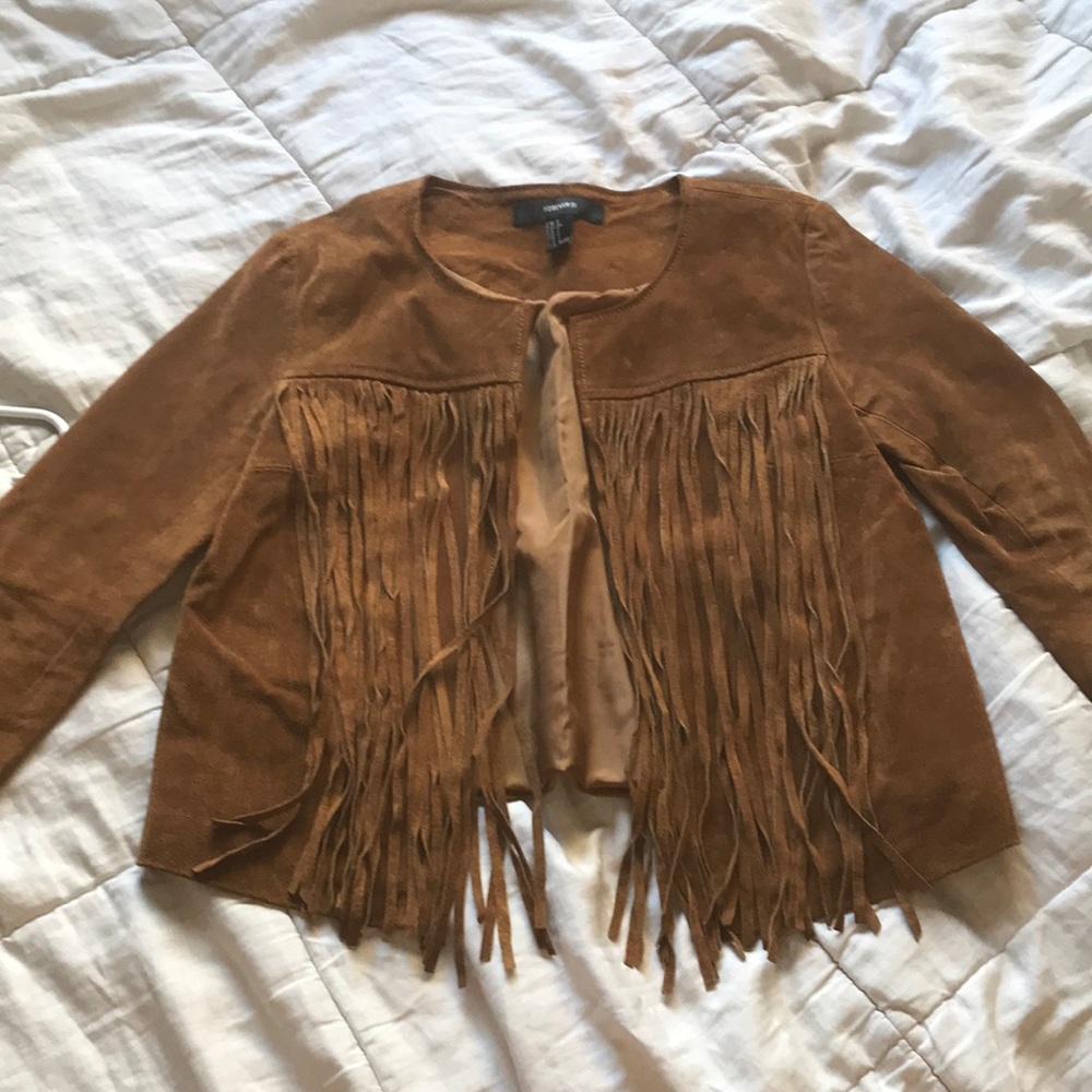 Suede fringe jacket